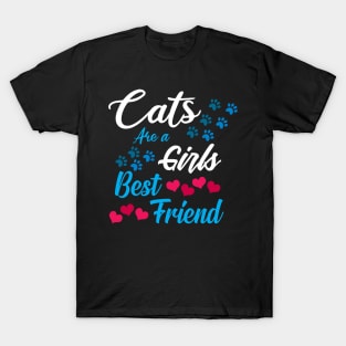 cats are a girls best friend T-Shirt